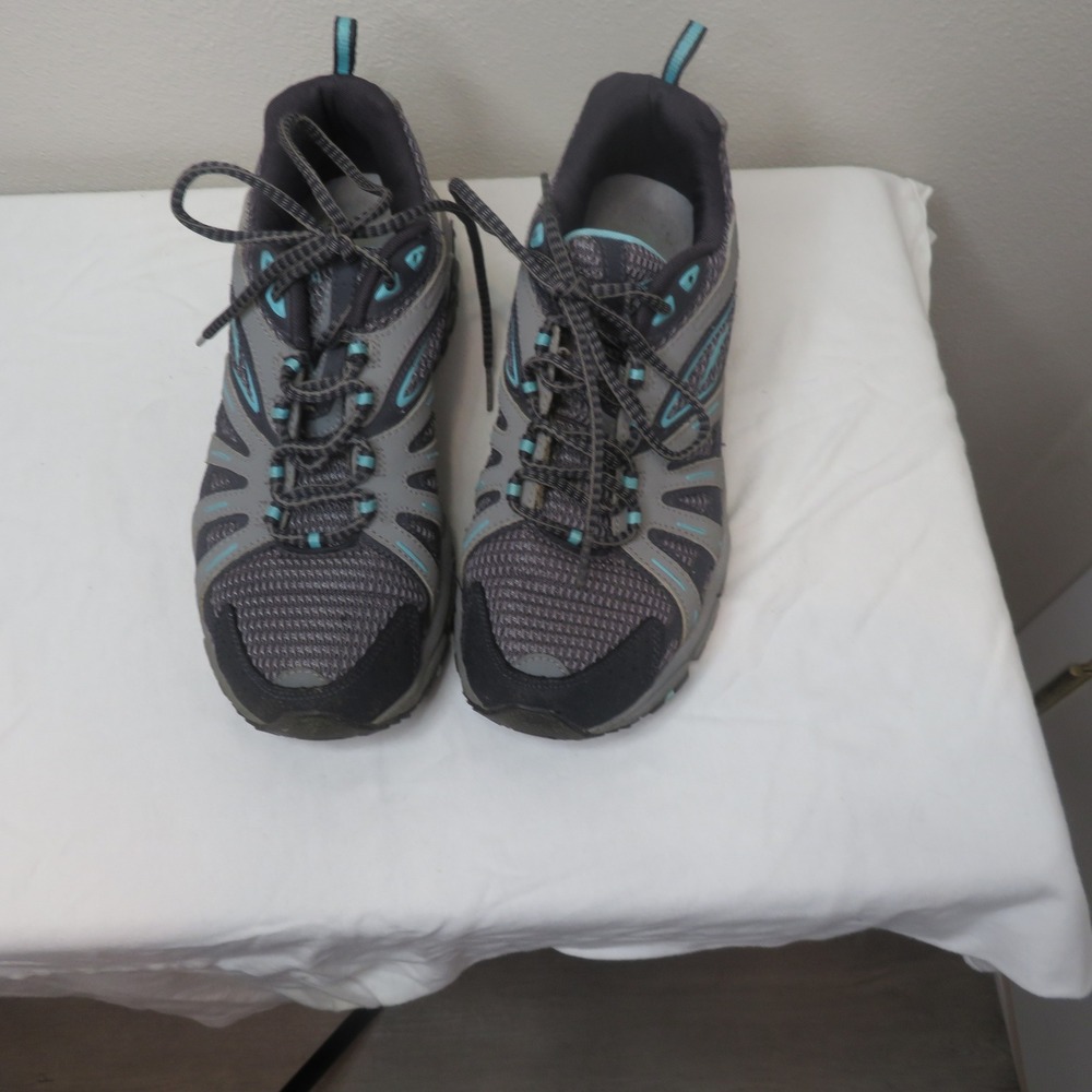 Avia 6626 Womens Trail Running Shoes Grey Aqua Blue Hiking Sneakers 9.5